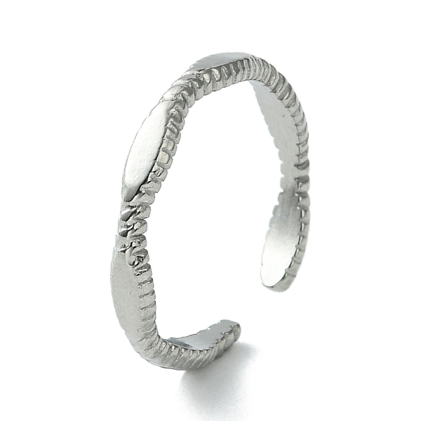 

PandaHall 304 Stainless Steel Open Cuff Ring, Blank Oval, Stainless Steel Color, US Size 7 1/4(17.5mm) 304 Stainless Steel Oval