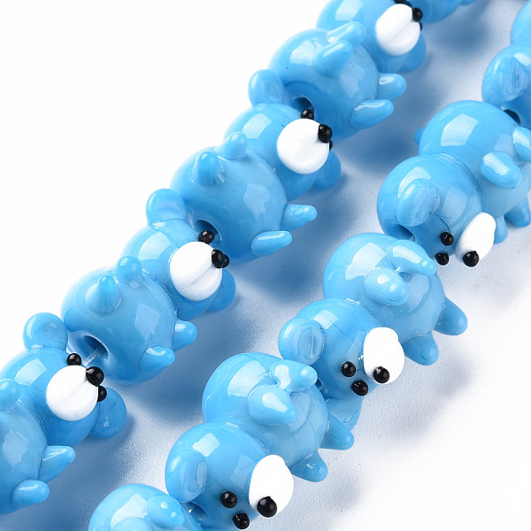 

PandaHall Opaque Handmade Bumpy Lampwork Beads Strands, Bear, Deep Sky Blue, 19~20x14.5~16.5x16~17.5mm, Hole: 2mm, about 25pcs/strand, 10.79...