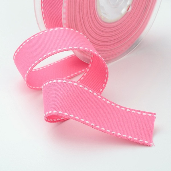 

PandaHall Grosgrain Polyester Ribbons for Gift Packings, Hot Pink, 5/8 inch(16mm), about 100yards/roll(91.44m/roll) Polyester None Pink