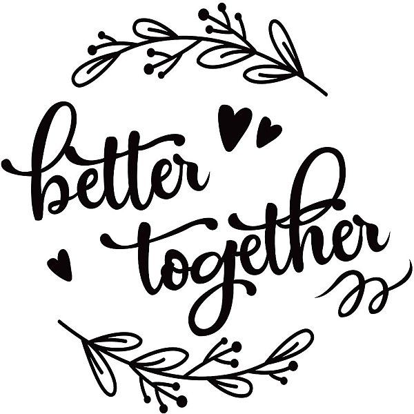 

PandaHall PVC Wall Stickers, Rectangle with Word Better Together, for Home Living Room Bedroom Decoration, Leaf Pattern, 390x470mm Plastic...