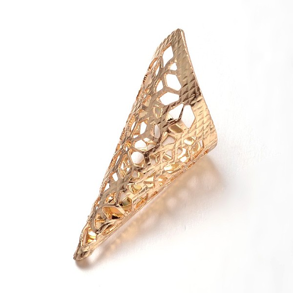 

PandaHall Apetalous Filigree Brass Bead Cones, Light Gold, 27x11x10mm, Hole: 1~10mm Brass