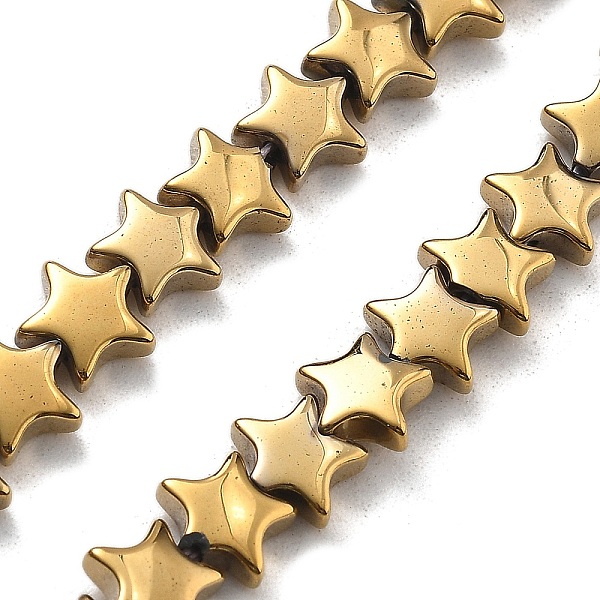 Electroplated Synthetic Non-magnetic Hematite Beads Strands