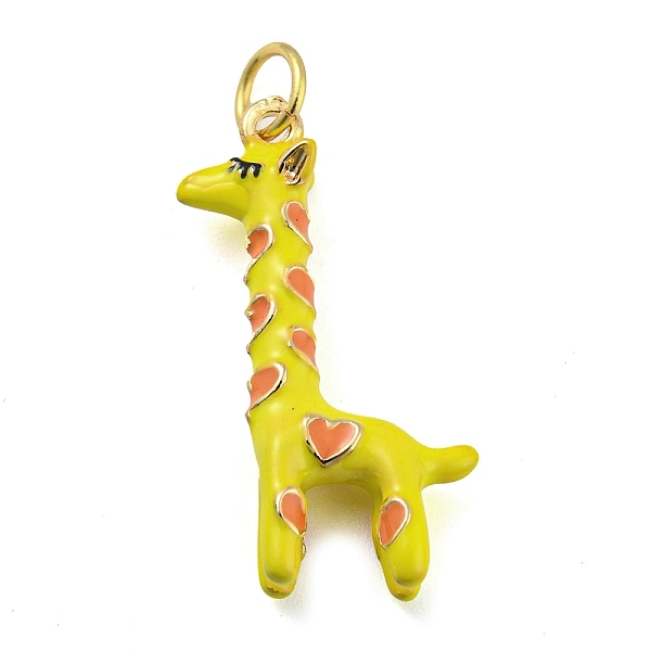 

PandaHall Giraffe Rack Plating Brass Enamel Pendants, with Jump Ring, Long-Lasting Plated, Cadmium Free & Lead Free, Real 18K Gold Plated..., Yellow