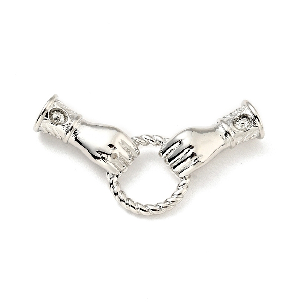 

PandaHall Brass Pendants, Cadmium Free & Lead Free, Hand and Rings, Long-Lasting Plated, Platinum, 19x35.5x6mm, Hole: 4mm Brass Others