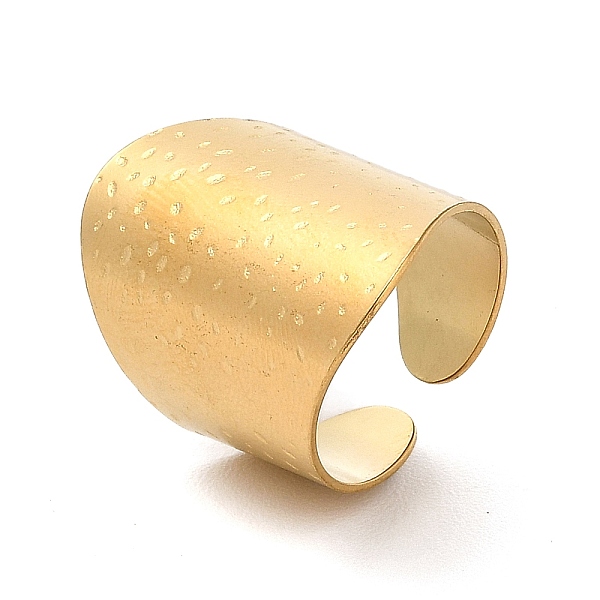 

PandaHall 304 Stainless Steel Open Cuff Ring, Wide Band Ring for Women, Golden, US Size 7 1/2(17.7mm) 304 Stainless Steel