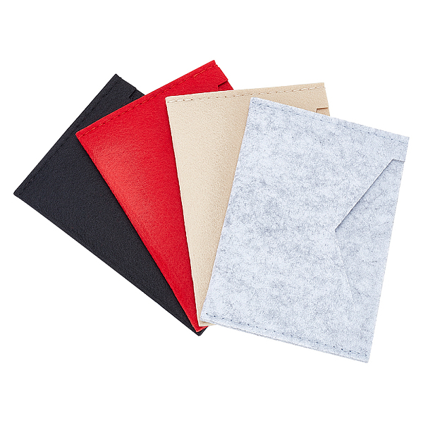 

PandaHall WADORN 4Pcs 4 Colors Wool Felt Envelope Purse Insert Organizer, for Crossbody Bag Making, Mixed Color, 10x14.7x0.35cm, 1pc/color..., Multicolor