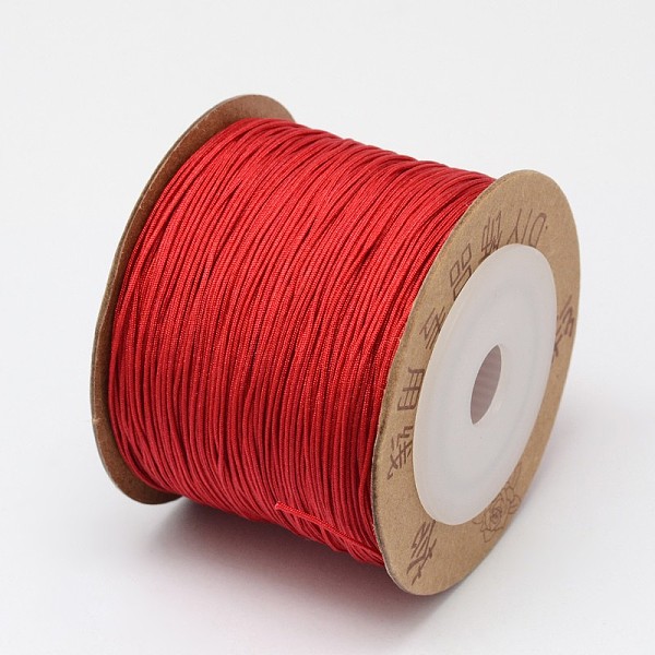 

PandaHall Nylon Threads, Red, 0.8mm, about 109.36 yards(100m)/roll Nylon Red
