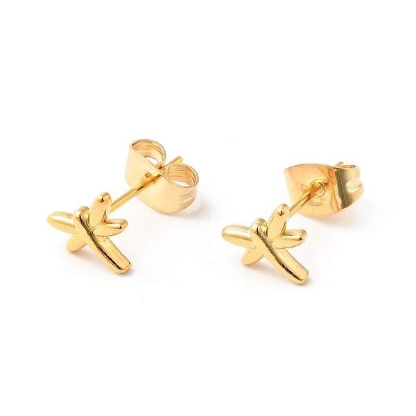 

PandaHall 304 Stainless Steel Tiny Dragonfly Stud Earrings with 316 Stainless Steel Pins for Women, Golden, 6.5x7mm, Pin: 0.6mm 304...