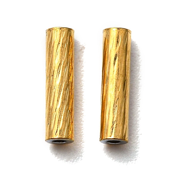

PandaHall 304 Stainless Steel Tube Beads, Column, Real 18K Gold Plated, 8x2mm, Hole: 0.8mm 304 Stainless Steel Column