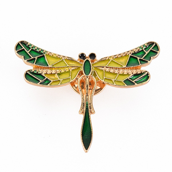 

PandaHall Alloy Enamel Brooches, Enamel Pins, with Brass Butterfly Clutches, Dragonfly, Cadmium Free & Nickel Free & Lead Free, Light Gold...