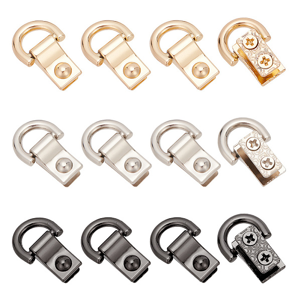 

PandaHall WADORN 3 Style Alloy Bag D-Ring Suspension Clasps, Webbing Buckle, with Iron Shim and Screws, Mixed Color, 2.2~2.3x1.5x0.85~1cm...