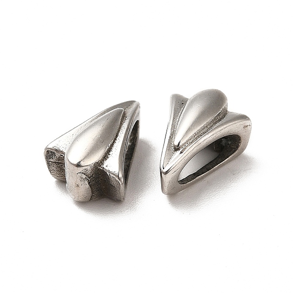 

PandaHall 304 Stainless Steel Snap on Bails, Closed Loop Pendant Bail, Rocket Shape, Stainless Steel Color, 12x8.5x6mm, Hole: 7x3mm 304...