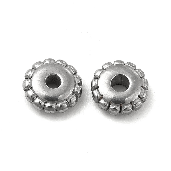 

PandaHall 304 Stainless Steel Disc Beads, Flower, Stainless Steel Color, 5x2mm, Hole: 1.4mm 304 Stainless Steel Flower