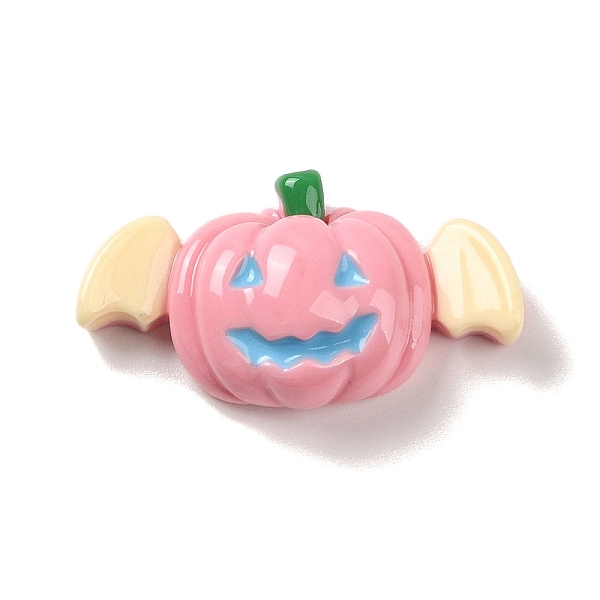 

PandaHall Halloween Opaque Resin Decoden Cabochons, Pumpkin with Bat Wings, Pink, 19x33x10mm Resin Pumpkin Pink
