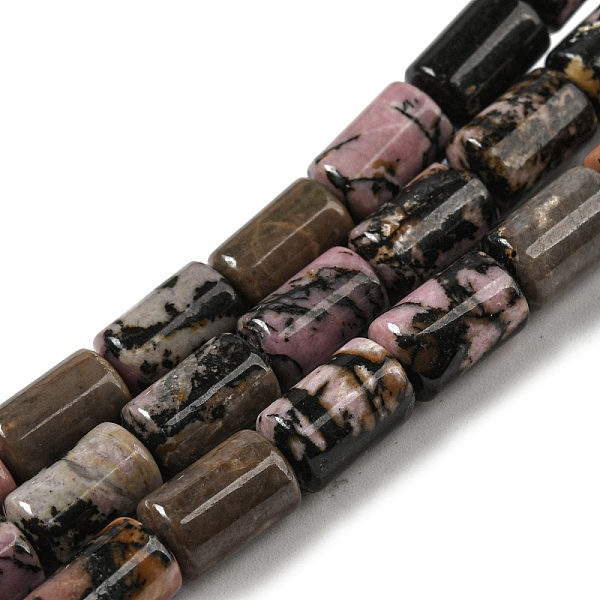 

PandaHall Natural Rhodonite Beads Strands, Column, 10x6mm, Hole: 0.8mm, about 40pcs/strand, 15.67''(39.8cm) Rhodonite Column