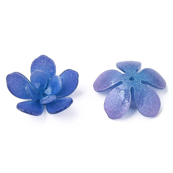 

PandaHall Plastic Beads, Flower, Royal Blue, 21x22x7mm, Hole: 0.7mm Plastic Flower