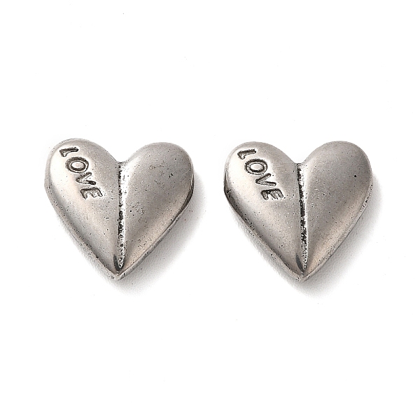

PandaHall Valentine's Day 304 Stainless Steel Pendants, Heart with Word Love, Stainless Steel Color, 12.5x12.5x3.4mm 304 Stainless Steel...