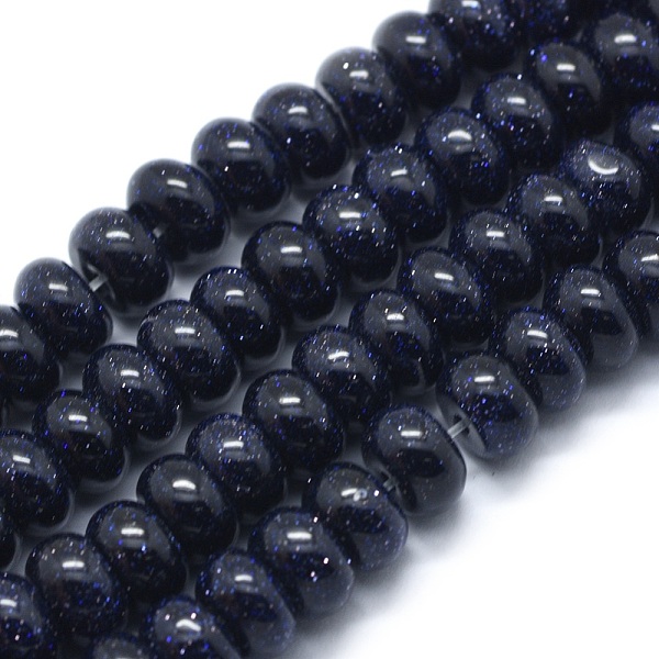 

PandaHall Synthetic Blue Goldstone Beads Strands, Rondelle, 8x5mm, Hole: 1mm, about 74pcs/strand, 15.15 inch(38.5cm) Blue Goldstone Rondelle...