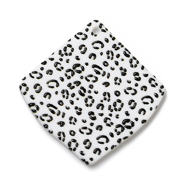 

PandaHall Leopard Pattern Opaque Acrylic Pendants, for DIY Earring Accessories, Rhombus, Black, 35x35x2mm, Hole: 1.6mm Acrylic Rhombus Black