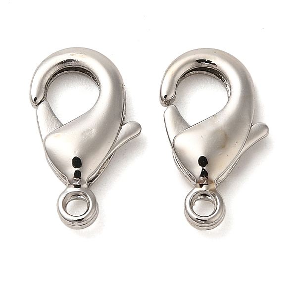 Rack Plating Brass Lobster Claw Clasps