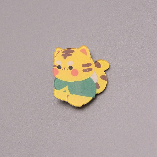 

PandaHall Tiger Chinese Zodiac Brooch Pin, Cute Animal Acrylic Lapel Pin for Backpack Clothes, White, Gold, 29x26x7mm Acrylic 12 Chinese...
