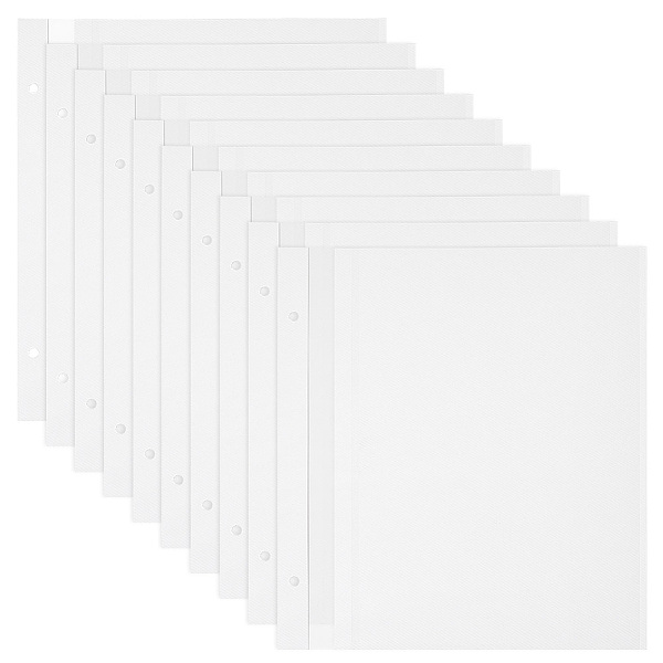 

PandaHall PVC Adhesive Refills Inner Pages, for 2 Ring Binder Photo Albums, with Lamination, Rectangle, White, 230x260x0.5mm, Hole: 6mm...