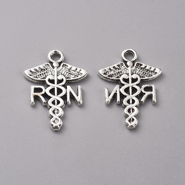 

PandaHall Tibetan Style Alloy Pendants, Caduceus, Antique Silver, 20.5x15x1.5mm, Hole: 2mm Alloy Others