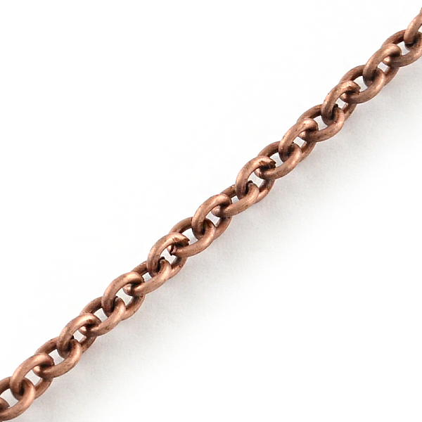 

PandaHall Iron Cable Chains, Unwelded, with Spool, Oval, Red Copper, 4x3x0.8mm, about 328.08 Feet(100m)/roll Iron