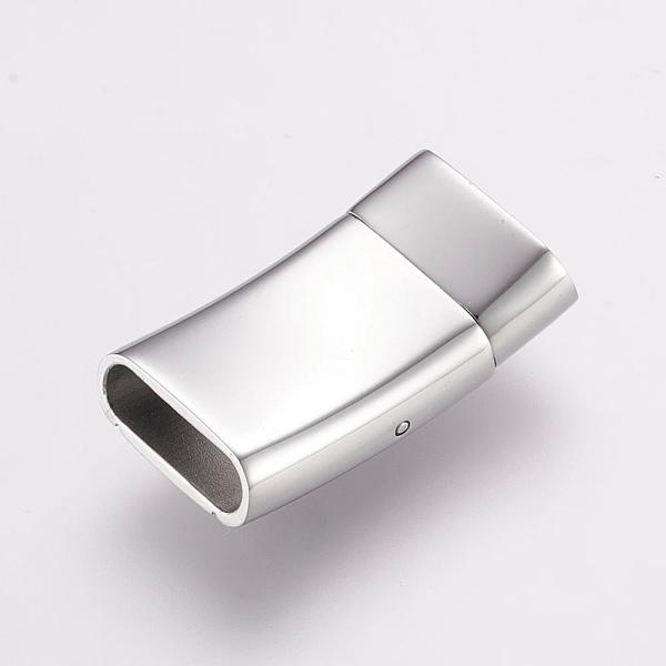 

PandaHall 304 Stainless Steel Bayonet Clasps, Rectangle, Stainless Steel Color, 24x12.5x5.5mm, Hole: 3x11mm 304 Stainless Steel