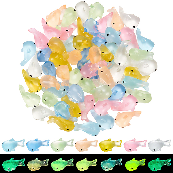 70Pcs 7 Colors Luminous Transparent Resin Shark Ornaments 70Pcs 7 Colors Luminous Transparent Resin Shark Ornaments