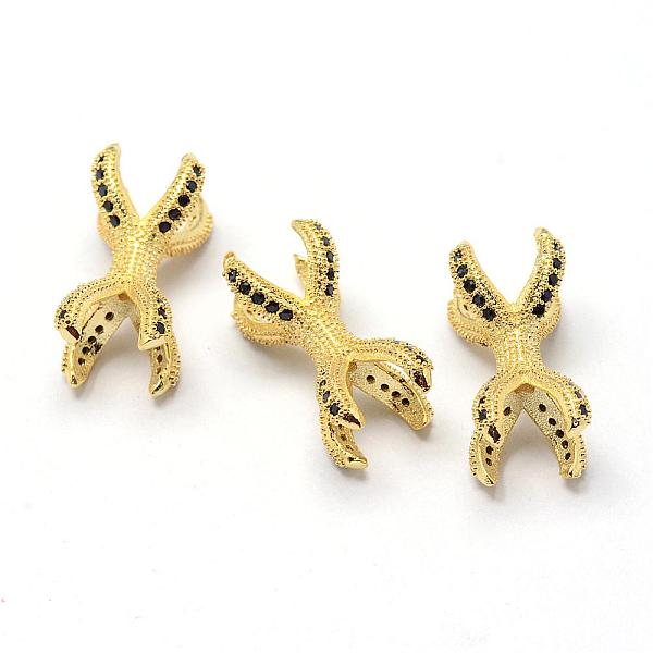 

PandaHall Rack Plating Brass Cubic Zirconia Beads, Long-Lasting Plated, Claw, Golden, 22x13x7.5mm, Hole: 2mm Brass+Cubic Zirconia Others