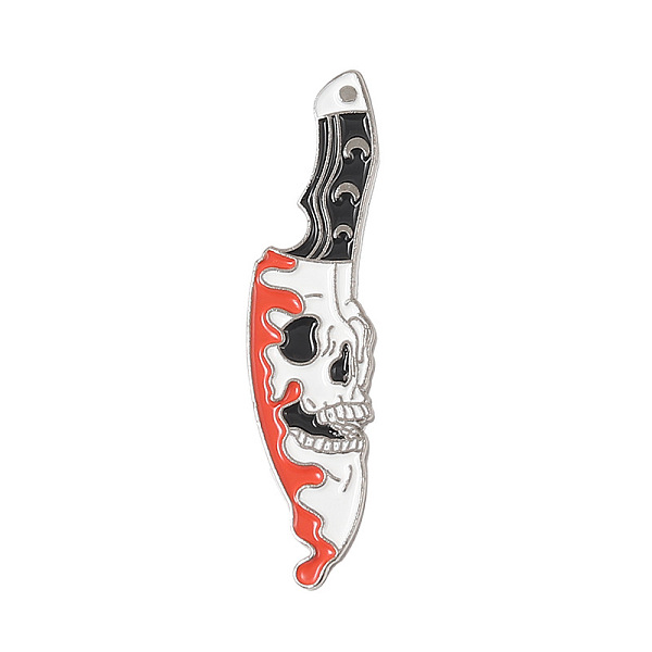 

PandaHall Alloy Enamel Brooches, Knife with Skull, White, 33x7mm Alloy+Enamel White