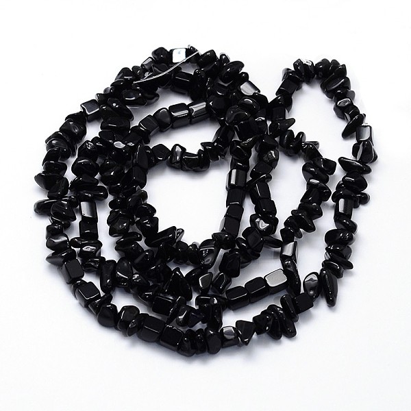 

PandaHall Natural Obsidian Beads Strands, Chips, 3~5x3~5mm, Hole: 1mm, about 31.5 inch Obsidian Chip
