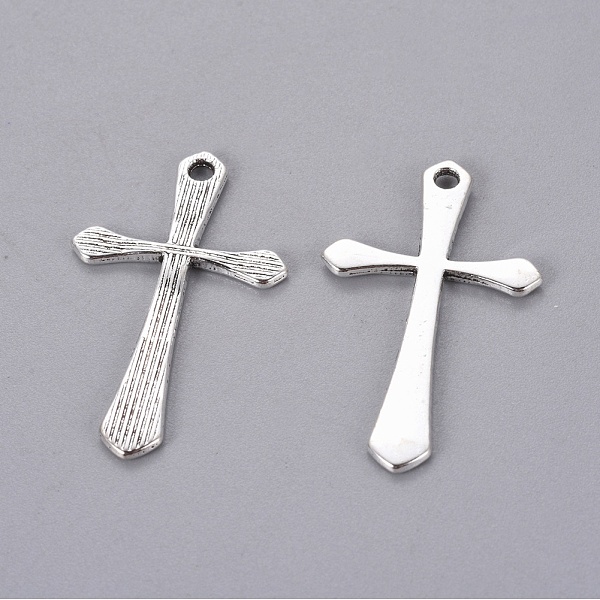 

PandaHall Alloy Pendants, Lead Free and Cadmium Free, Cross, Antique Silver Color, about 33mm long, 19mm wide, 1.5mm thick, hole: 1mm Alloy...