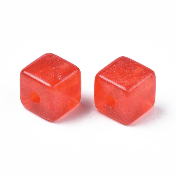 

PandaHall Transparent Acrylic Beads, with Glitter Powder, Cube, Red, 13.5x13.5x13.5mm, Hole: 3.5mm Acrylic Cube Red