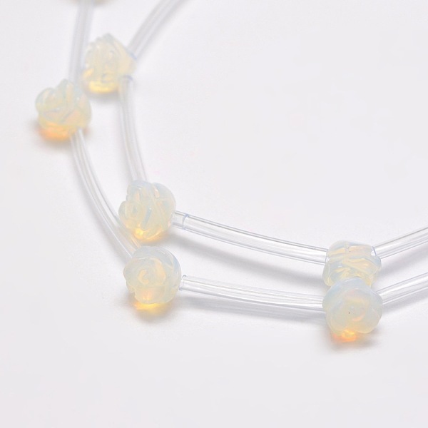 

PandaHall Opalite Beads, Rose, 10x5~9mm, Hole: 1mm Opalite Flower