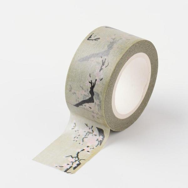 

PandaHall Plum Blossom Pattern DIY Scrapbook, Decorative Paper Tapes, Adhesive Tapes, Dark Khaki, 20mm, about 10m/roll Paper Yellow