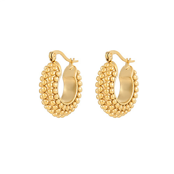 

PandaHall 304 Stainless Steel Hoop Earrings for Women, Golden, no size 304 Stainless Steel Round