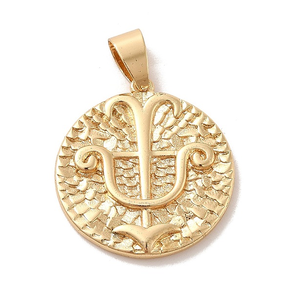

PandaHall Real 18K Gold Plated Zodiac Theme Brass Pendants, Sagittarius, 22.5~23x20.5~21x2~3mm, Hole: 6x4mm Brass Sagittarius