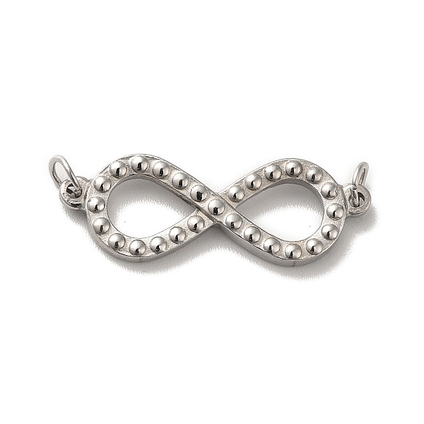 

PandaHall 304 Stainless Steel Connector Charms, Infinity Links, with Jump Rings, Stainless Steel Color, 9x26.5x2.5mm, Hole: 2.8mm 304...