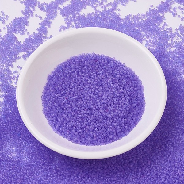 

PandaHall MIYUKI Delica Beads, Cylinder, Japanese Seed Beads, 11/0, (DB0783) Dyed Semi-Frosted Transparent Purple, 1.3x1.6mm, Hole: 0.8mm...