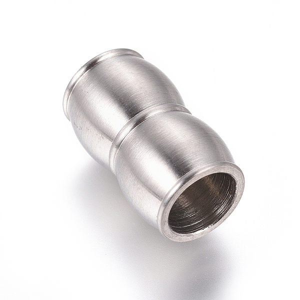 

PandaHall 304 Stainless Steel Magnetic Clasps with Glue-in Ends, Matte, Column, Stainless Steel Color, 20x11.5mm, Hole: 8mm 304 Stainless...