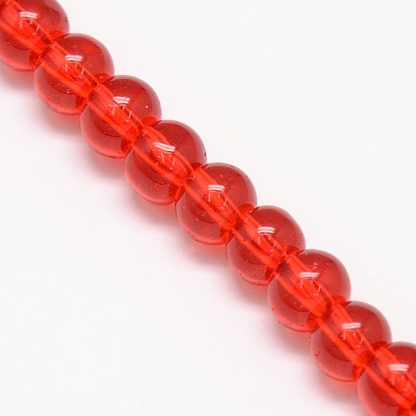 Crystal Glass Round Beads Strands