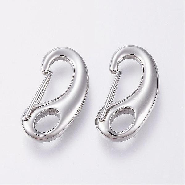 

PandaHall 304 Stainless Steel Push Gate Snap Keychain Clasp Findings, Stainless Steel Color, 23x12x6mm 304 Stainless Steel Others