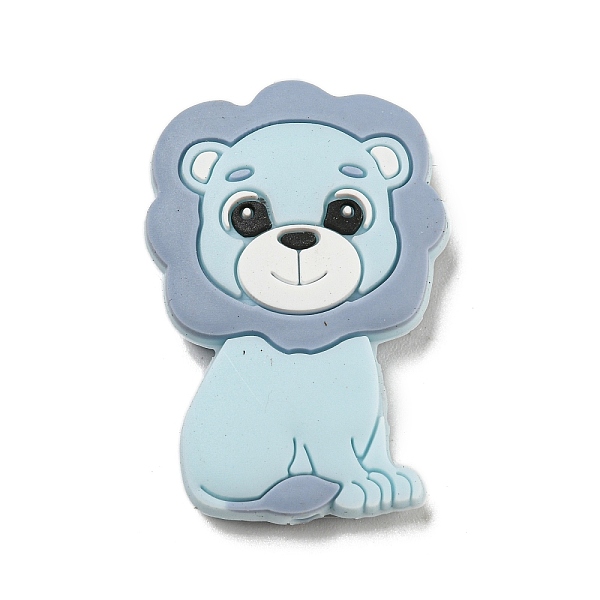 

PandaHall Silicone Focal Beads, Lion, 34x23x7.2mm, Hole: 2mm Silicone Lion