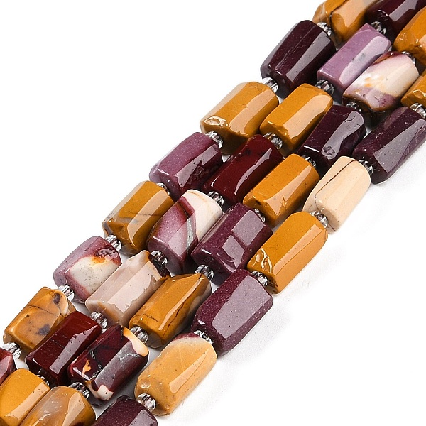 

PandaHall Natural Mookaite Beads Strands, with Seed Beads, Faceted, Column, 11~12x6~8mm, Hole: 0.5mm, about 28~32pcs/strand, 15.35''~16.14''...