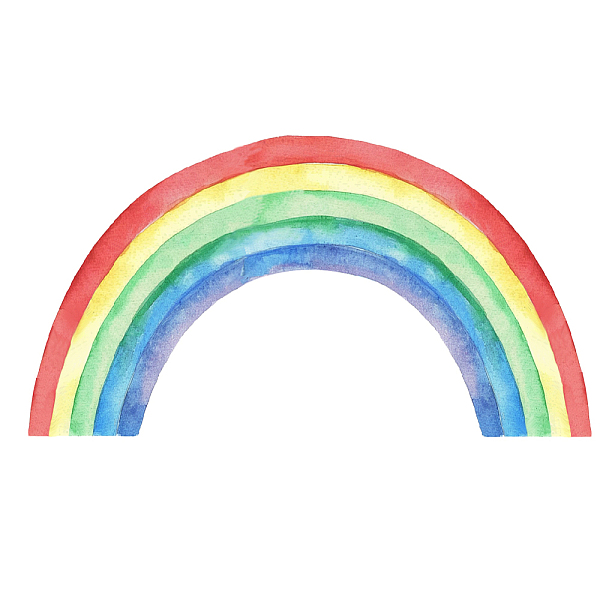 

PandaHall SUPERDANT Rainbow Wall Sticker Watercolor Rainbow Wall Decals for Girls Room Nursery Large Rainbow Wall Art DIY Vinyl Murals Peel...