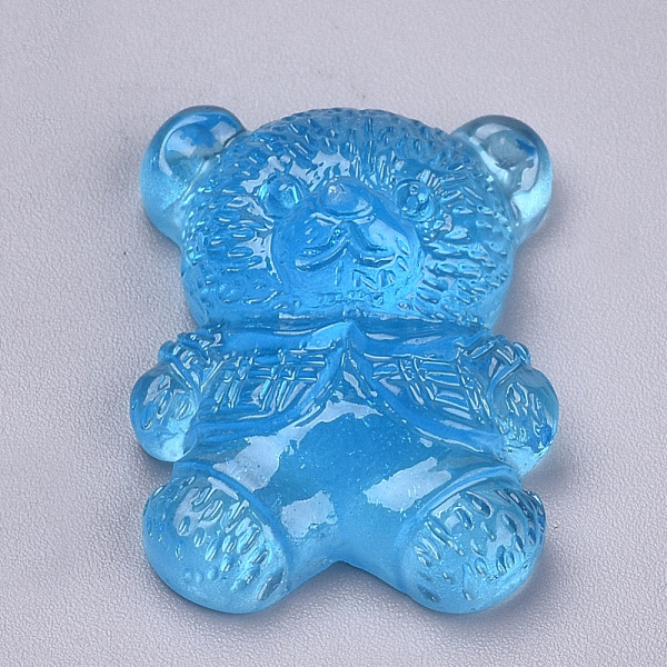 

PandaHall Resin Cabochons, Bear, Dodger Blue, 22x17x9mm Resin Bear Blue