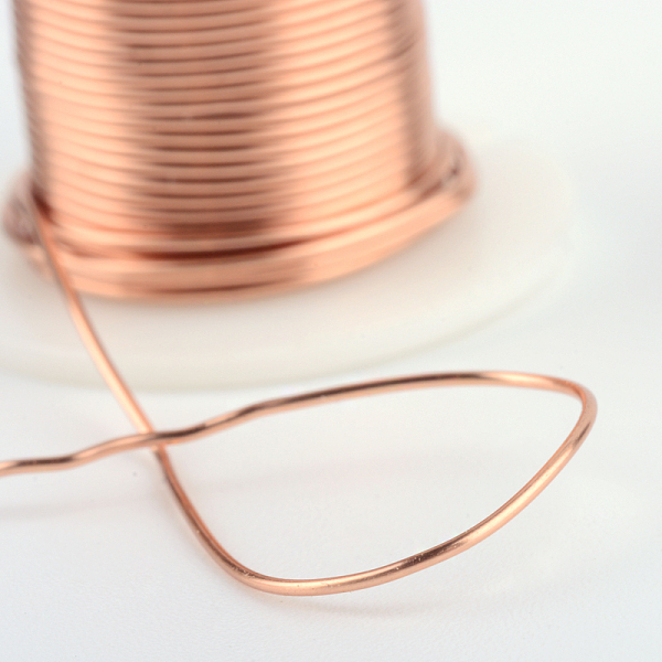 

PandaHall Bare Round Copper Wire, Raw Copper Wire, Copper Jewelry Craft Wire, 26 Gauge, 0.4mm, about 98.42 Feet(30m)/roll Copper Round Brown