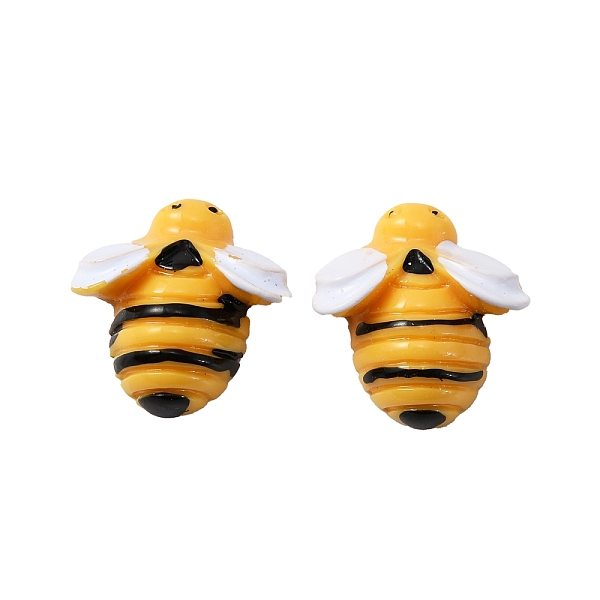 

PandaHall Opaque Resin Cabochons, Bees, Gold, 20x18x8mm Resin Bees Gold